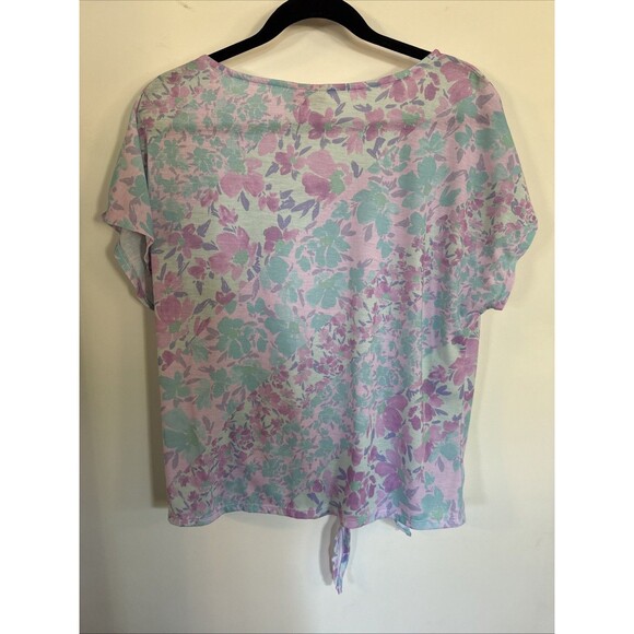 HEARTS OF PALM Women's X-Large  Pullover Short Sleeve T-Shirt MSRP $50 Pastel - Picture 6 of 7